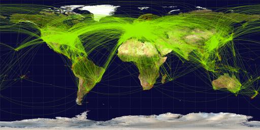 World Map of Airline Routes