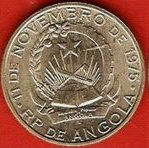 AOA Angolan Kwanza Kz 1 Coin Head