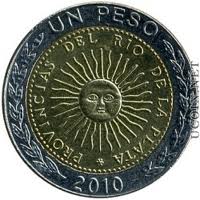 ARS Argentine_Peso $1 Coin Head