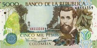 OP Colombian Peso $5000 Bill Front