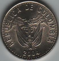 COP Colombian Peso $50 Coin Tail