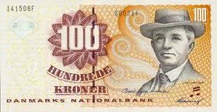 DKK Danish Krone kr 100 Bill Front