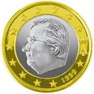 EUR One Euro â‚¬1 Coin Head
