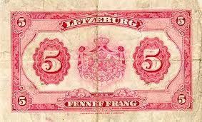 FRF Five Franc â‚£5 Bill Back