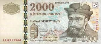 HUF Hungarian Forint Ft 2000 Bill Front