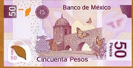 MXN Mexican Peso $50 MXN Back