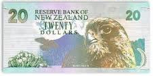 NZD Twenty Dollar $20 Bill Back