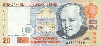 PEN Twenty Peruvian New Sol  S/. 20 Bill Front
