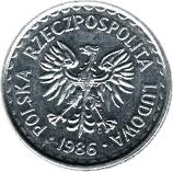 PLN Polish Zloty zÅ‚1 Coin Head