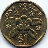 SGD Dollar $1 Coin Tail