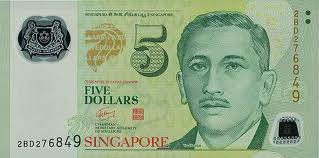 SGD Five Dollar $5 Bill Front