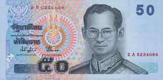 THB Thai Baht ฿ 50 Bill Front