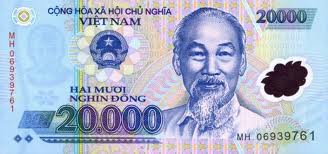 VND 20,000Dong ₫20,000 Bill Front