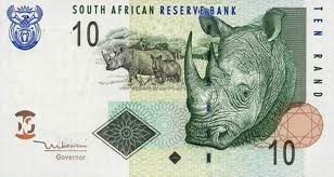 ZAR Ten South African Rand R10 Bill Front